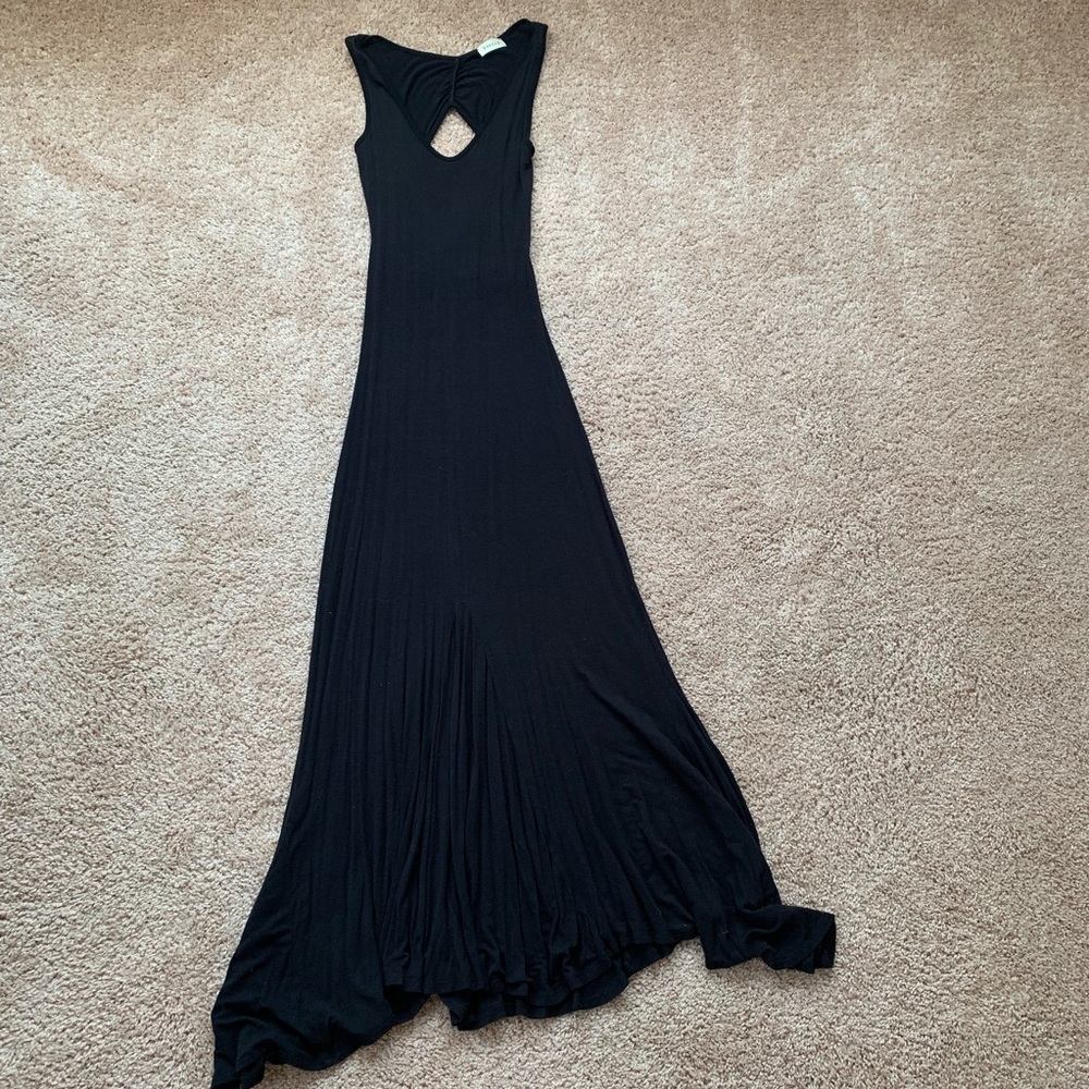 Black Open Back Boutique Maxi Dress